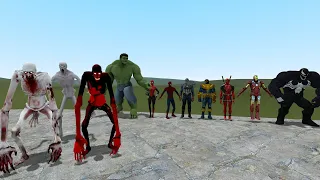 SCP-096,SCP-096:SL,SCP-096 ULTIMATE VS MARVEL HEROES!!! Garrys Mod Sand Box