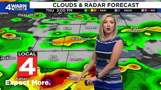 Tracking potentially severe storms with strong winds, hail Thursday in Metro Detroit