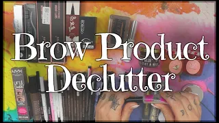 🌟MOST BORING MAKEUP DECLUTTER EVER! 😅| Makeup Collection & Declutter 2022: pt 1 BROWS