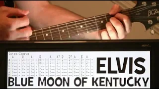 Elvis Presley Blue Moon Of Kentucky Guitar Chords Lesson & Tab Tutorial originally Bill Monroe