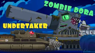 UNDERTAKER versus ZOMBODORA. Battle at the tank graveyard. Cartoons about tanks