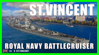 HMS St.Vincent Royal Navy British Battlecruiser World of Warships Wows