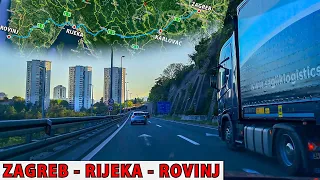 Vožnja dionicom ZAGREB - RIJEKA - ROVINJ | Autoceste A1 / A6 / A7 / A8