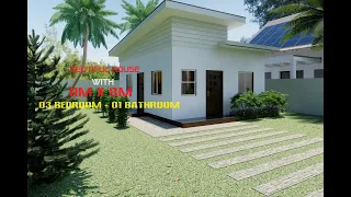 (6m x 8m) small house design idea with 48 sqm || 03 bedroom 01 bathroom