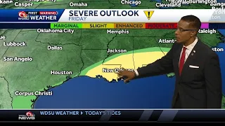 Severe weather risk for Friday