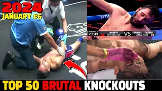 Top 50 All World Martial Arts Best Brutal Knockouts 🌎 January 2024 Part.6