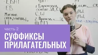 Как пишутся суффиксы в прилагательных (часть 2)