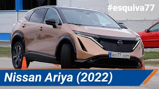 Nissan Ariya 2022 - Maniobra de esquiva (moose test) y eslalon | km77.com