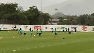 TREINO DO FLAMENGO NOVIDADES NO TREINO RODRIGO CAIO NA ÁREA NAÇÃO!! TREINO DO MENGÃO 10/02/2020