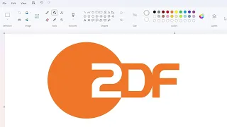 How to draw the ZDF logo using MS Paint | How to draw on your computer