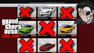 RIDICULOUS! 30% OF GTA 5 ONLINE VEHICLES REMOVED!