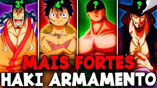 TOP 15 MAIORES USUÁRIOS DE HAKI DO ARMAMENTO RANKEADOS DO MAIS FRACO AO MAIS FORTE EM ONE PIECE