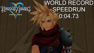 KH FM [LV 100 Proud Mode] Cloud [WR] Speedrun 0:04.73 [WORLD RECORD]