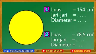 Cara Menghitung Panjang Jari-jari dan diameter jika diketahui Luas Lingkaran. Part 2