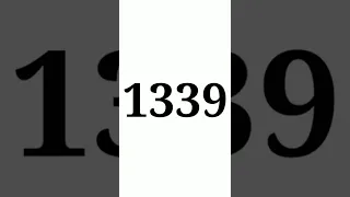 One Thousand Three Hundred Thirty Nine | Comment What is Special For You With This Number #shorts