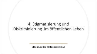 Stigmatisierung und Diskriminierung anhand der Kategorie der sexuellen Orientierung