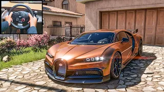 1500HP Bugatti Chiron - Forza Horizon 5 | Steering Wheel Gameplay