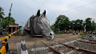 Furious Aggressive MAD Horse head Medha Emu Stormy Skipping Out Railgate