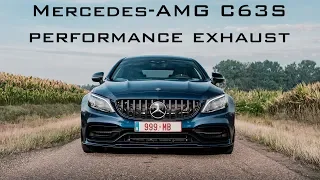 2019 Mercedes-AMG C63S Coupe Pure exhaust sound: Pops & Bangs