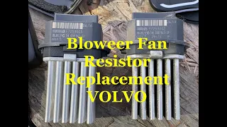 Replacing blower fan resistor on Volvo XC70 P3.