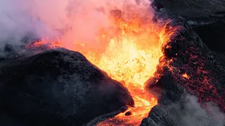 Volcano Eruption | Drone Video Top Down #shorts