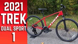 A Multi-Use Bicycle | 2021 Trek Dual Sport 1 Hybrid Bike Feature Review and actual weight.