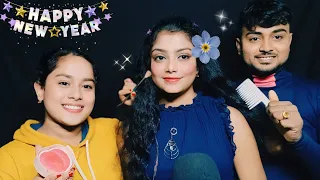 ASMR | Makeup Artists Doing My New Year Party Makeup And My Hairdresser Does My Hairstyle | 💄💇‍♀️