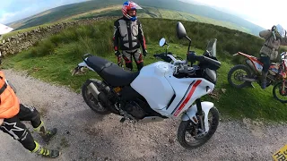 Foggy Ducati DesertX Trail Ride to Wray Bike Night - Husaberg - Gasgas - Sherco - KTM - Carl Fogarty