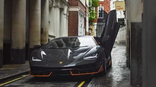 First Lamborghini Centenario in London engine sounds on set of Transformers with Michael Bay!