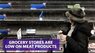 Grocery stores are low on meat products