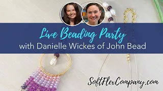 Live Beading Party With Danielle Wickes Of John Bead - Make Jewelry With 2 Hole Beads & Beading Wire