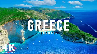 FLYING OVER GREECE 4K - Relaxing Music With Beautiful Natural Scenery (4K Ultra HD Video)