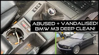 Cleaning the dirtiest BMW M3 car ever? Neglected and vandalised!