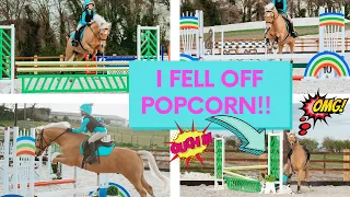 I FELL OFF POPCORN!! Showjumping Lesson