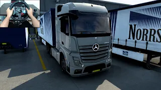 To UK Driving Mercedes-Benz Actros - Euro Truck Simulator 2 | Steering Wheel + Shifter Gameplay