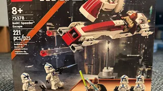 Lego Star Wars Barcode Speeder escape review (Set 75378)