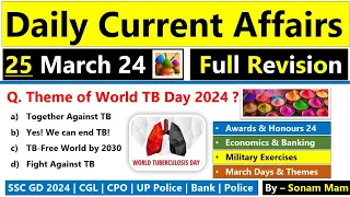 25 March 2024 Current Affairs | Daily Current Affairs 2024 | Current affairs 2024 in English