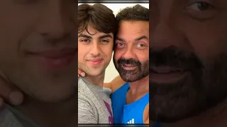 ♥️Bobby Deol and his cute son Aryaman deol ♥️#shorts .