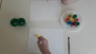 Рисование "Золотой петушок" по шаблону, возраст 4-5 лет