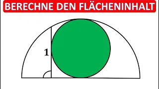 Berechne den Flächeninhalt des grünen Kreises | Mathe Alex