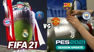 FIFA 21 vs PES 2021 PREDICTS THE CHAMPIONS LEAGUE 2020/21