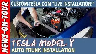 Tesla Model Y ⚡️ NEW! v4.4 HANSSHOW Frunk Opener/Closer live Einbau! + Gladen Geräusch Dämmung