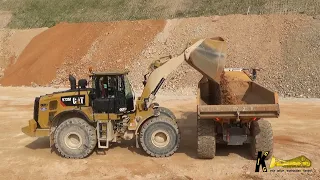 CAT 972M Wheel Loader Loading NEW DUMPER LIEBHERR TA230 #caterpillar #liebherr #heavyequipment