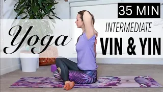 35 Min Vinyasa & Yin Full Body Yoga Flow - Intermediate Vin Yin Yoga Fusion (Minimal Cues Yoga)
