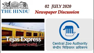 The Hindu Newspaper Discussion 02 JULY 2020