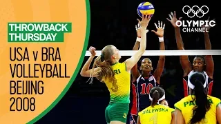 Brazil Women beat USA for their first Volleyball Gold | Beijing 2008 | Throwback Thursday