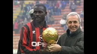 Milan - Sampdoria (Serie A 1995-1996) Weah, Baggio, Savicevic, Seedorf, Mancini, Mihajlovic, Maldini