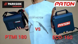 Comparison of mini welders for coated electrode Parkside Performance PTMI 180 vs Paton Eco 160