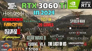 Test in 20 Games RTX 3060 TI Ryzen 7 5700X | FPS Benchmark Test | Ultra Gaming 2023 | 2024