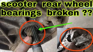 How  To  change the rear wheel bearings of a scooter #Maestro edge back wheel bearing change